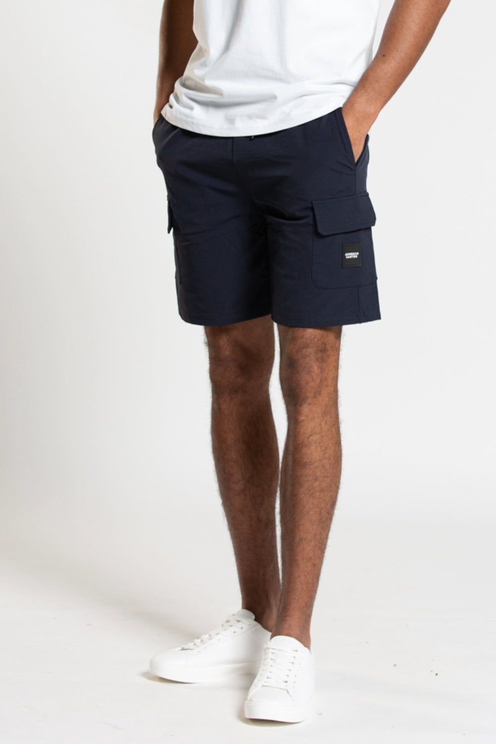 Jameson Carter Navy Cargo Shorts - Navy Image 1