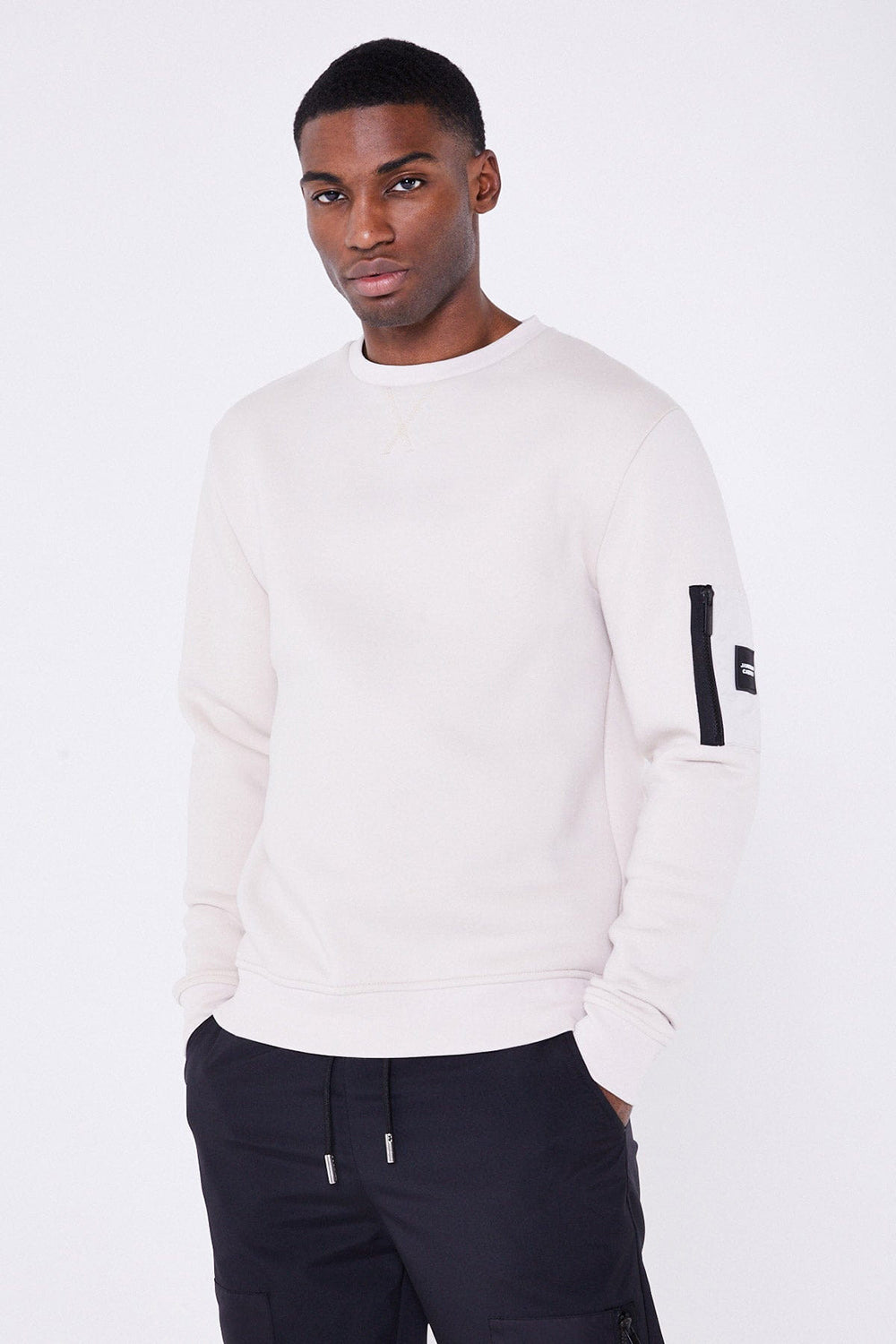 Jameson Carter Stone Stealth Cargo Jumper - Stone Image 1