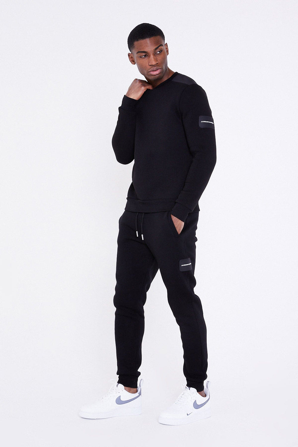 Jameson Carter Black Matt Jumper - Black Image 4