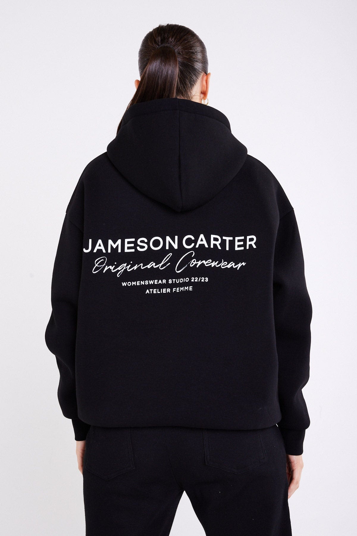 Jameson Carter Womens Hoodies Atelier Hoodie - Black