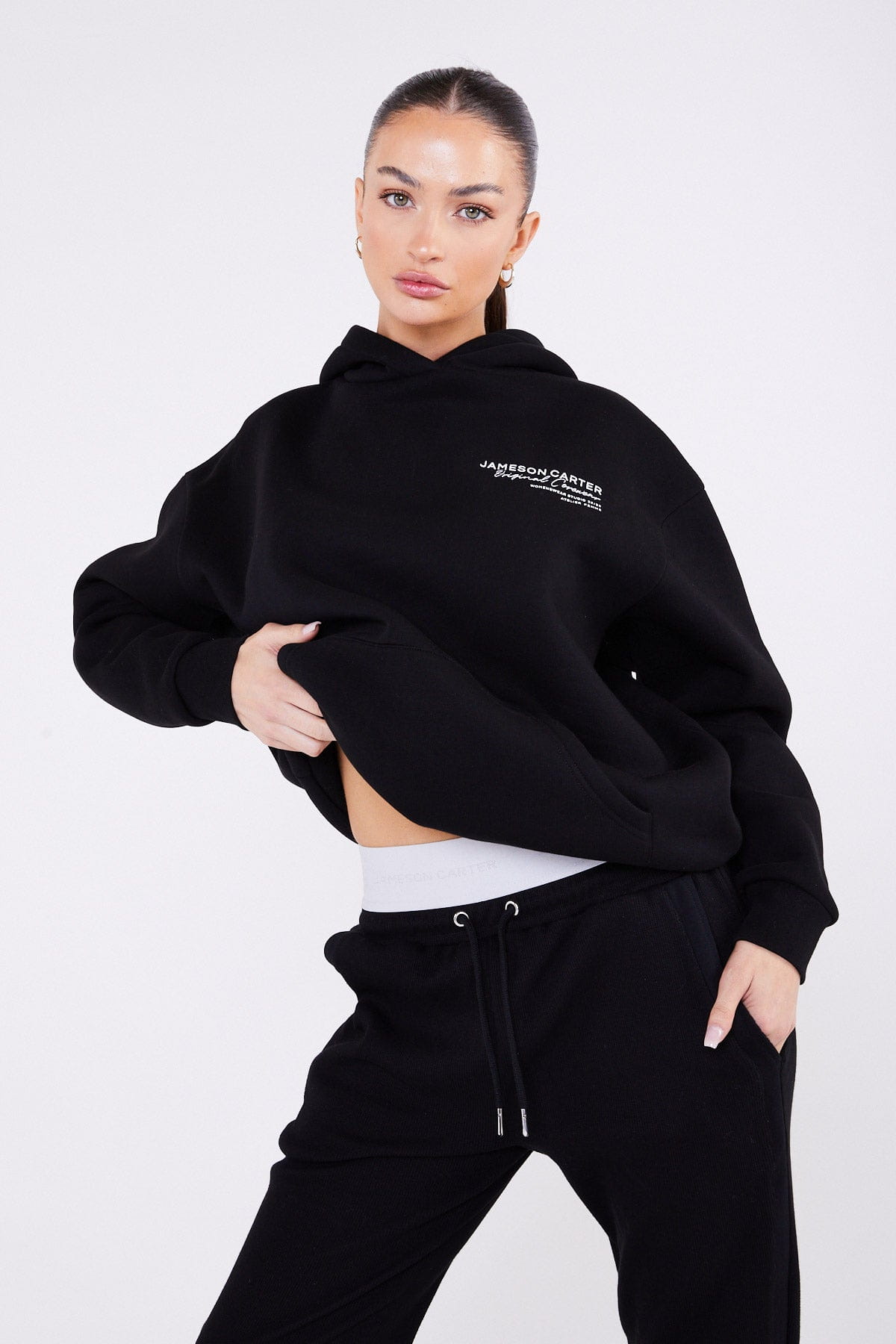 Jameson Carter Womens Hoodies Atelier Hoodie - Black