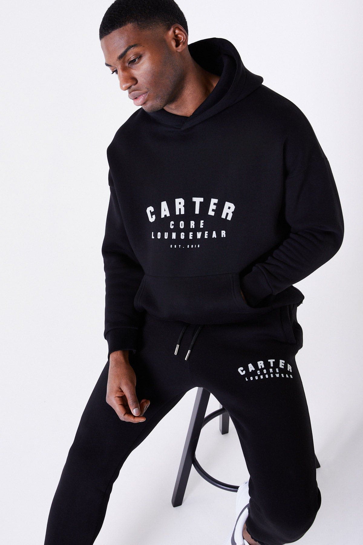 Jameson Carter Hoodies Heritage Oversized Hoodie - Black