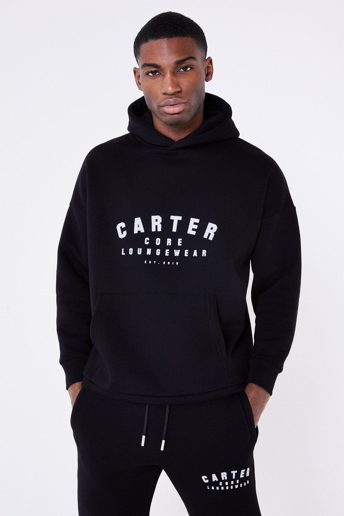 Jameson Carter Hoodies Heritage Oversized Hoodie - Black