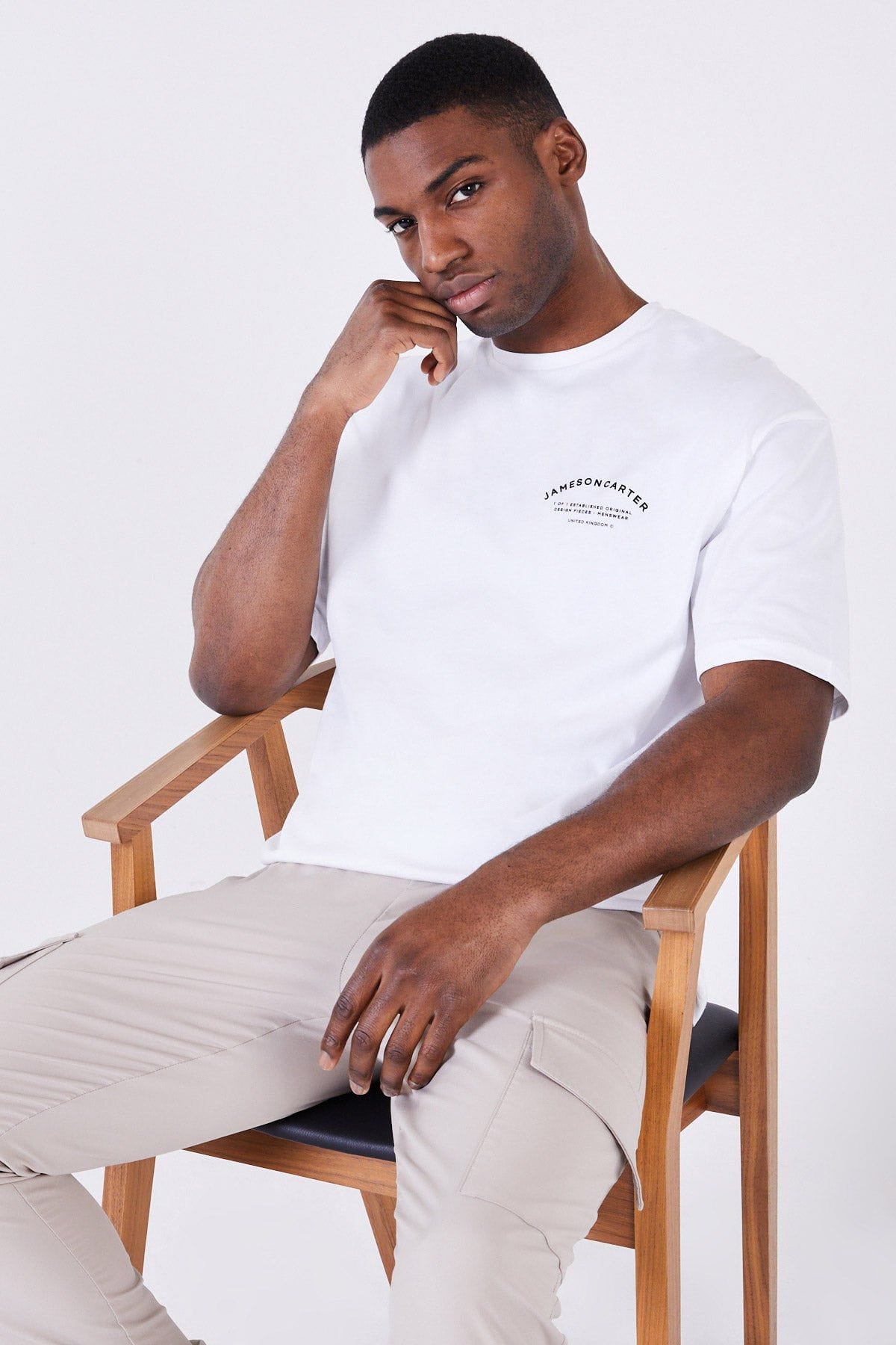 Jameson Carter T-Shirts Louie Oversized T-Shirt - White