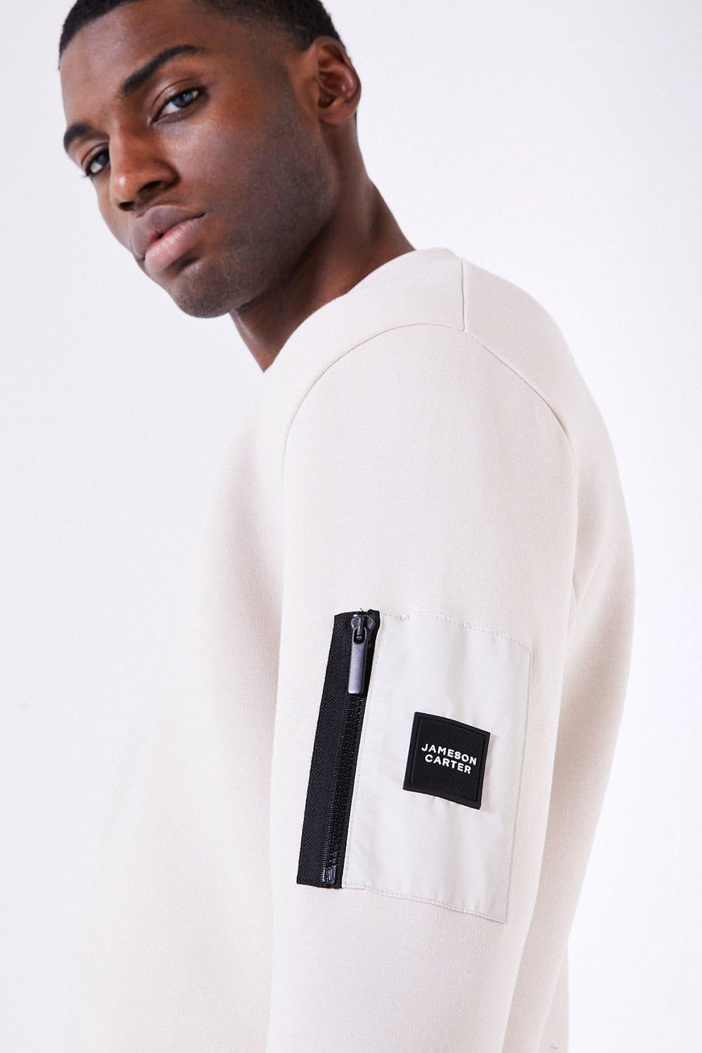 Jameson Carter Stone Stealth Cargo Jumper - Stone Image 3