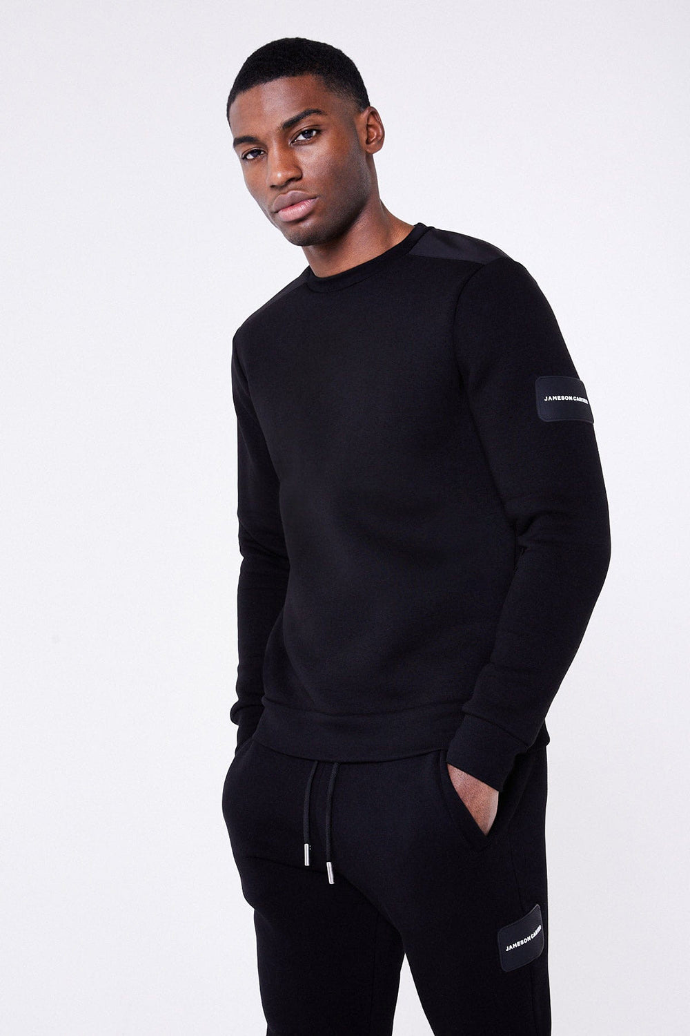 Jameson Carter Black Matt Jumper - Black Image 1
