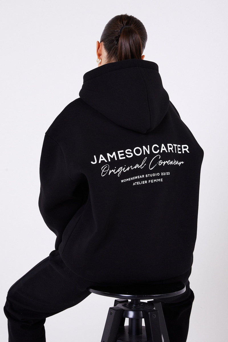 Jameson Carter Womens Hoodies Atelier Hoodie - Black