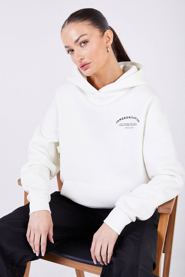 Jameson Carter Womens Hoodies Louie Hoodie - Off White