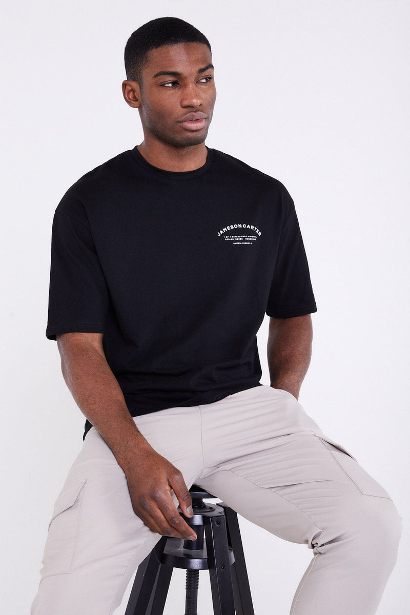 Jameson Carter T-Shirts Louie Oversized T-Shirt - Black