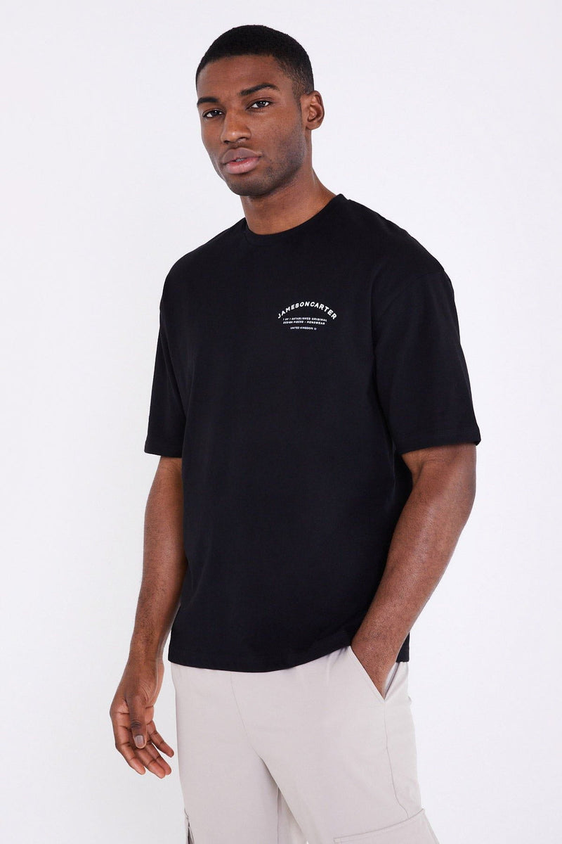 Jameson Carter T-Shirts Louie Oversized T-Shirt - Black