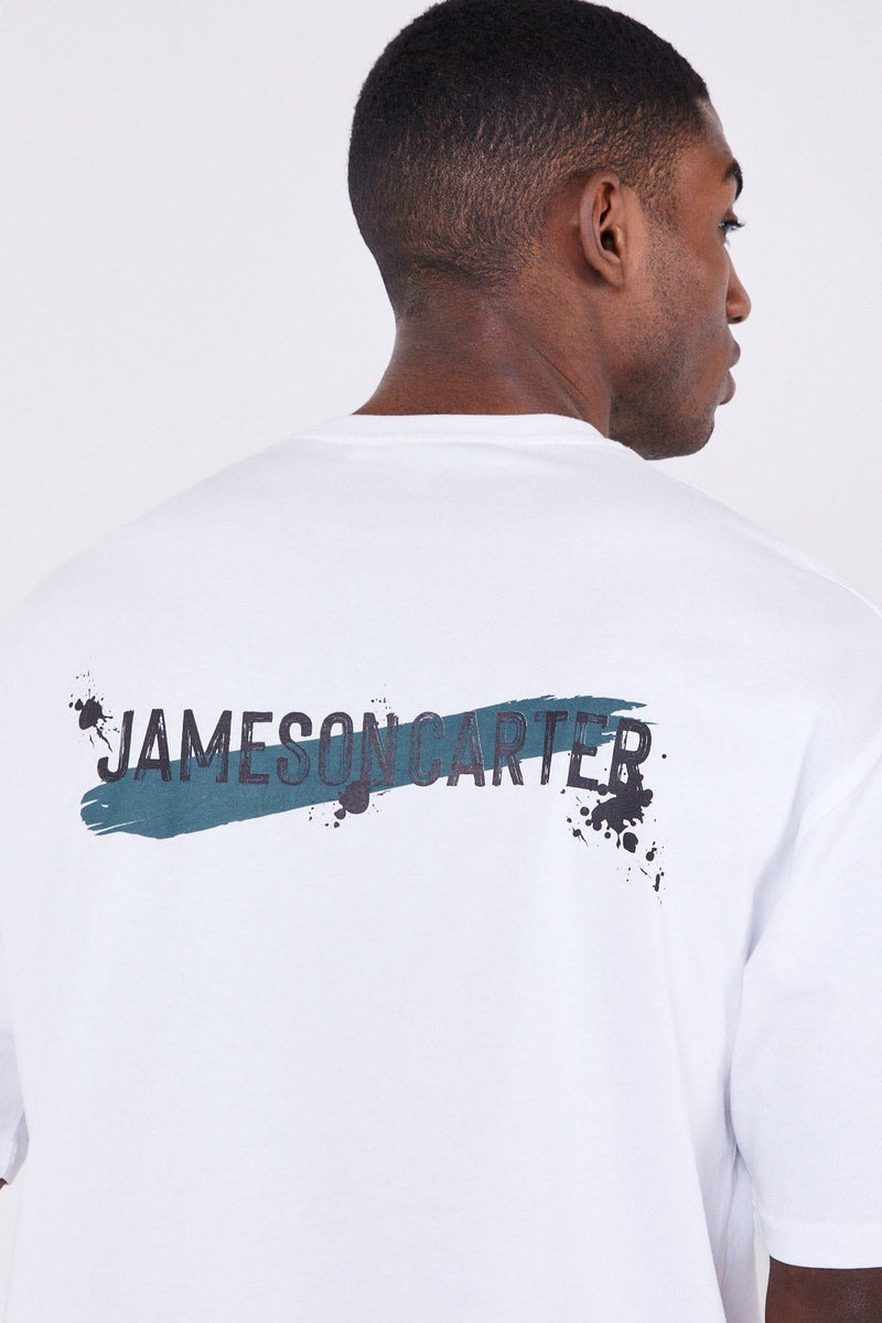 Jameson Carter T-Shirts Paint Spray Oversized T-Shirt - White