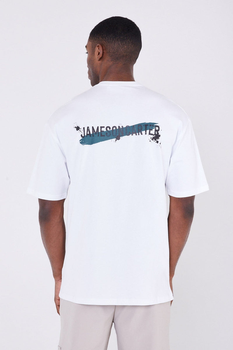 Jameson Carter T-Shirts Paint Spray Oversized T-Shirt - White