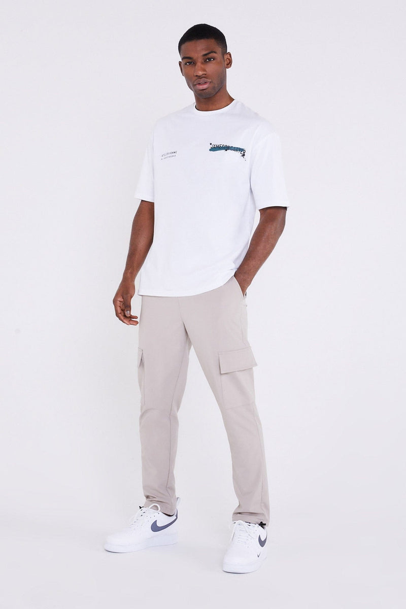 Jameson Carter T-Shirts Paint Spray Oversized T-Shirt - White